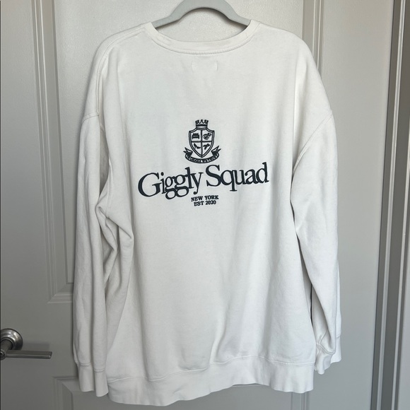 Giggly Squad Cream Crewneck Sweatshirt - Picture 1 of 9